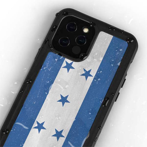Honduras Flag Distressed iPhone 12 Pro Waterproof Case